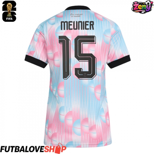 Dres Belgicko Thomas Meunier #15 Preč pre Ženy MS 2026 Krátky Rukáv